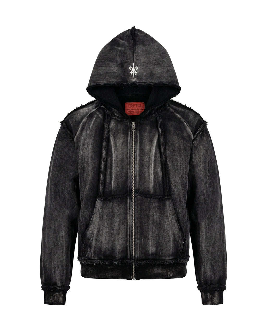 WAXED ZIP HOODIE