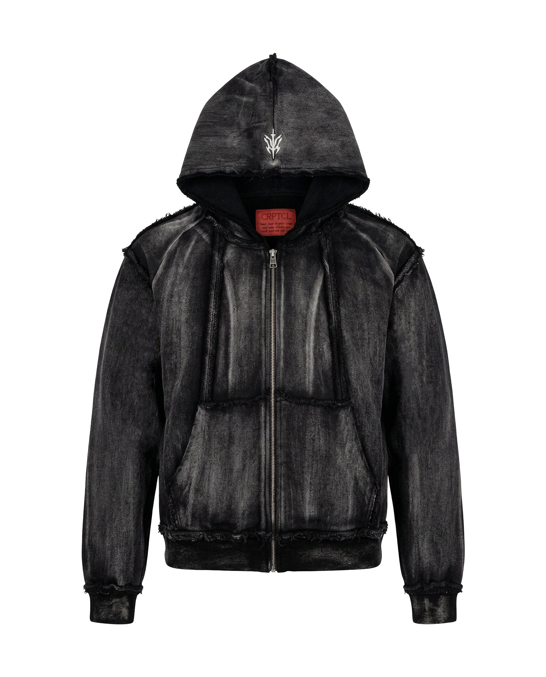 WAXED ZIP HOODIE